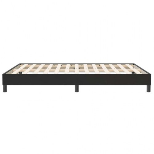 Sengeramme i fløjl - 160×210 cm, sort, med lamelbund