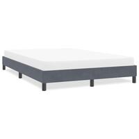 Sengeramme uden madras 140x210 cm fløjl mørkegrå