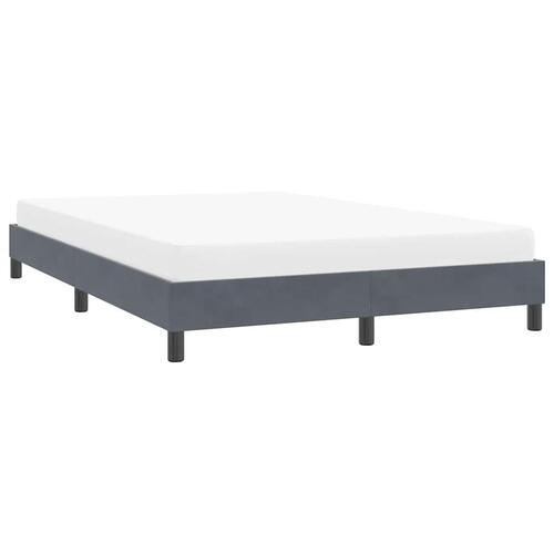 Sengeramme uden madras 140x210 cm fløjl mørkegrå