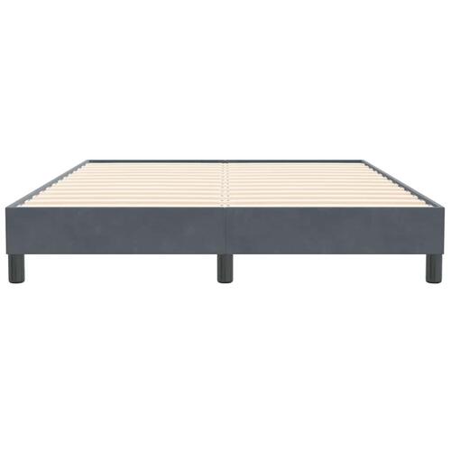 Sengeramme uden madras 140x210 cm fløjl mørkegrå