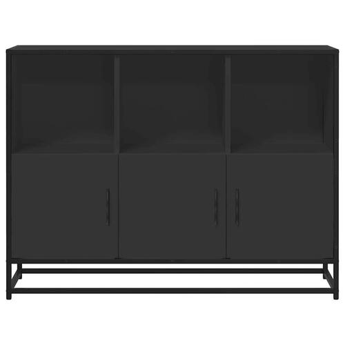 Skab 100x35x76 cm konstrueret træ sort