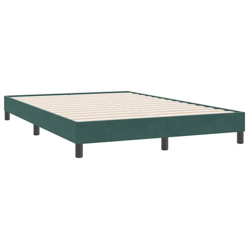 Sengeramme uden madras 160x220 cm fløjl mørkegrøn