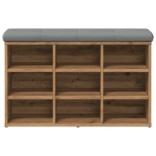 Skobænk 82x32x50 cm konstrueret træ kunsteg