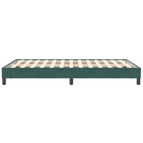 Sengeramme uden madras 120x210 cm fløjl mørkegrøn