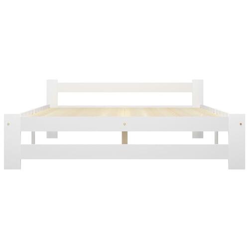 Sengestel 180x200 cm massivt fyrretræ hvid