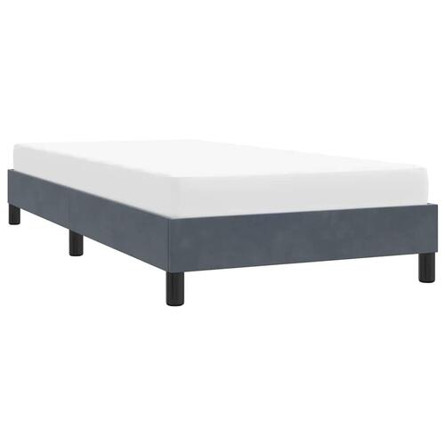 Sengeramme uden madras 90x220 cm fløjl mørkegrå