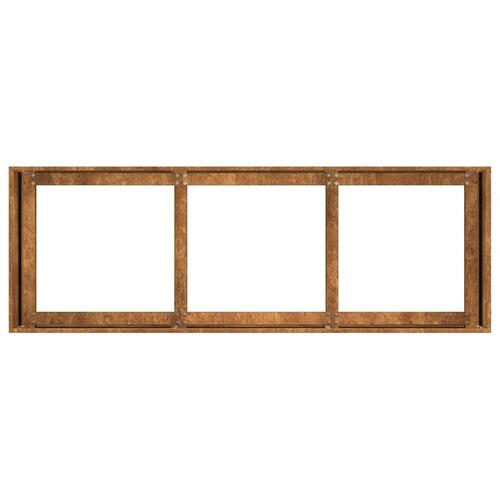 Plantekasse rustfarvet 120x40x40 cm forvitringsstål