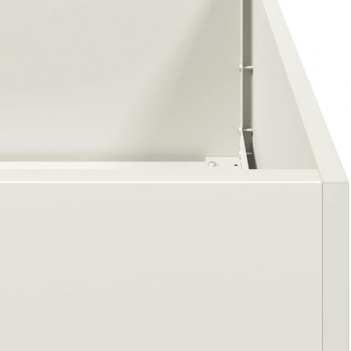 Plantekasse i hvid - 120×40×40 cm i koldvalset stål