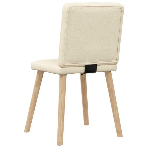 Spisebordsstole 2 stk. stof cremefarvet