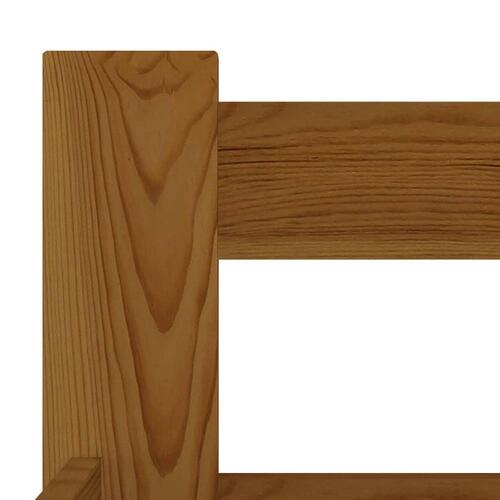 Sengeramme 200x200 cm massivt fyrretræ gyldenbrun
