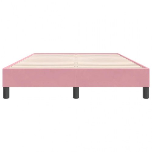 Sengeramme i fløjl - 120 × 220 cm, lyserød