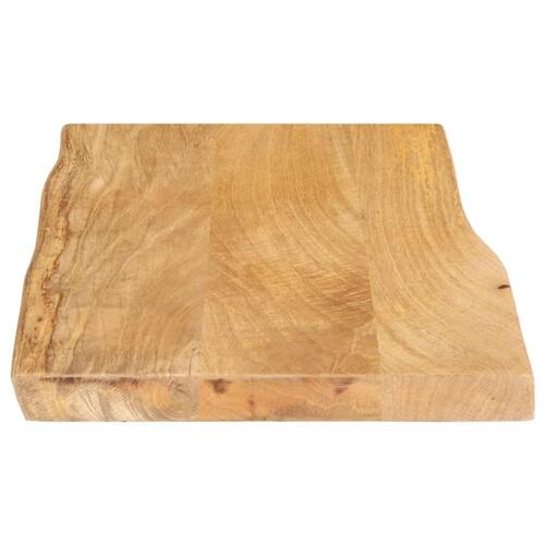 Bordplade 60x40x2,5 cm naturlig kant massivt mangotræ