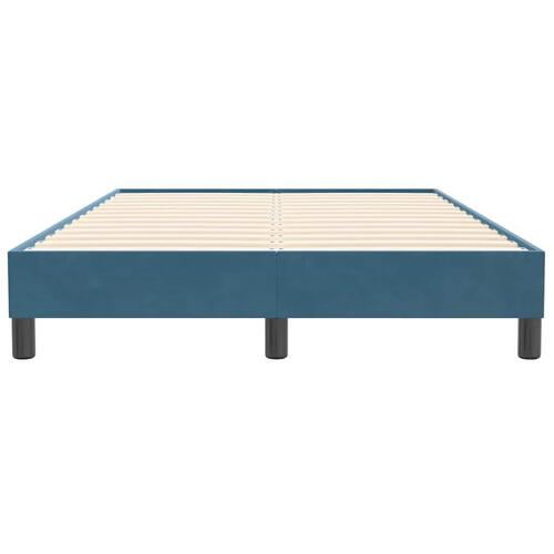Sengeramme uden madras 120x210 cm fløjl mørkeblå