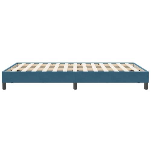 Sengeramme uden madras 120x210 cm fløjl mørkeblå