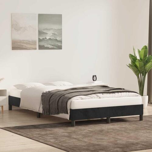 Sengeramme uden madras 120x210 cm fløjl sort