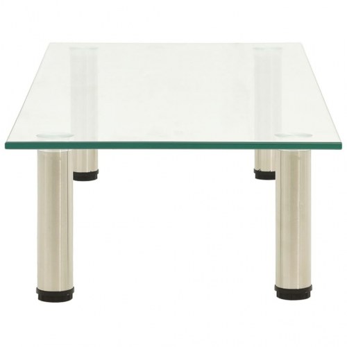 Tv-bord 80x35x17 cm hærdet glas transparent