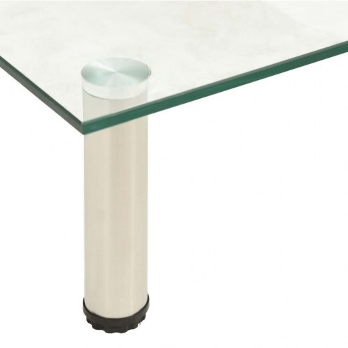 Tv-bord 80x35x17 cm hærdet glas transparent