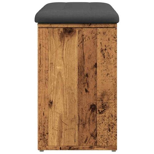 Skobænk 82x32x50 cm konstrueret træ antikt træ