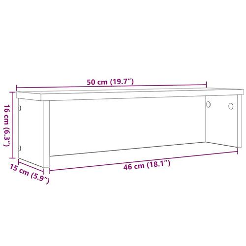 Køkkenstativ kan stables 50x15x16 cm konstrueret træ hvid