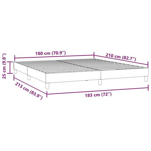 Sengeramme uden madras 180x210 cm fløjl sort