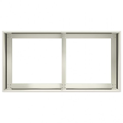 Plantekasse i hvid koldvalset stål - 80 × 40 × 40 cm