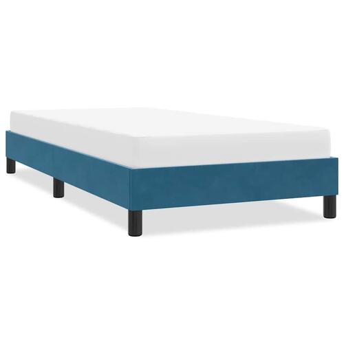 Sengeramme uden madras 80x220 cm fløjl mørkeblå