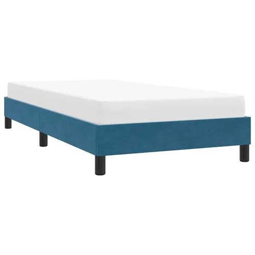 Sengeramme uden madras 80x220 cm fløjl mørkeblå