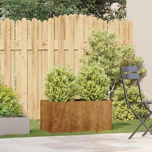 Plantekasse rustfarvet 80x40x40 cm forvitringsstål