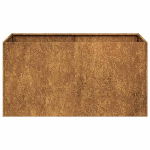 Plantekasse rustfarvet 80x40x40 cm forvitringsstål