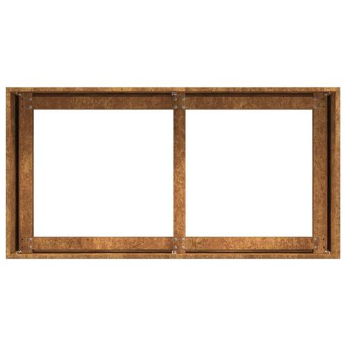 Plantekasse rustfarvet 80x40x40 cm forvitringsstål