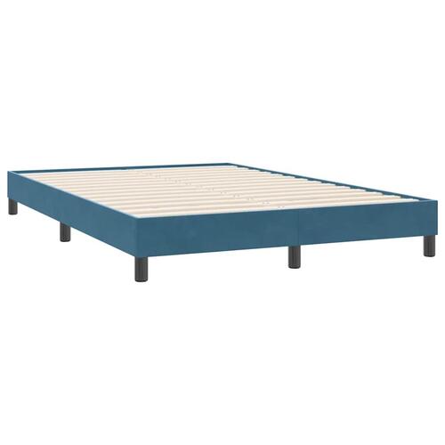 Sengeramme uden madras 140x220 cm fløjl mørkeblå