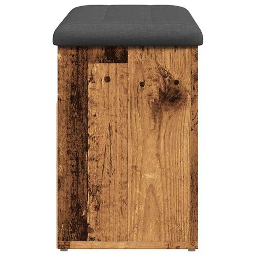 Skobænk 82x32x45,5 cm konstrueret træ antikt træ