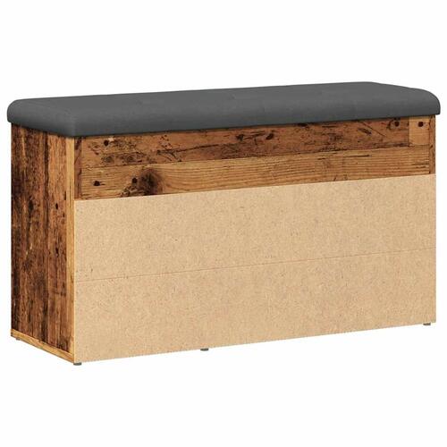 Skobænk 82x32x45,5 cm konstrueret træ antikt træ