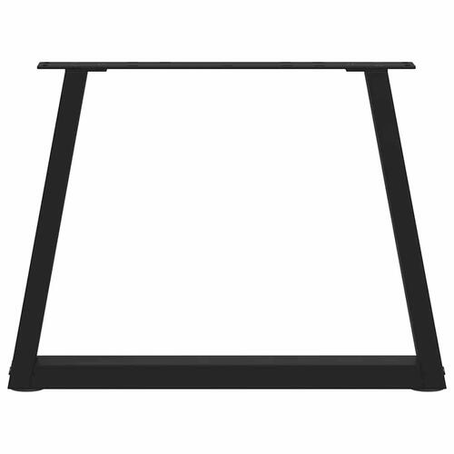 Spisebordsben V-formet 2 stk. 60x(42-43,3) cm stål sort