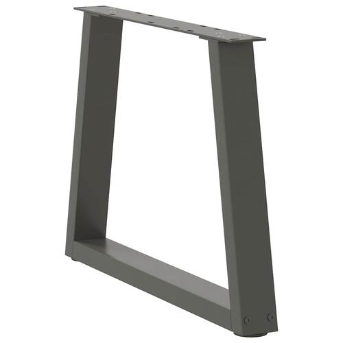 Spisebordsben V-formet 2 stk. 50x(42-43,3) cm stål antracitgrå