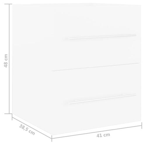 Skab til håndvask 41x38,5x48 cm konstrueret træ hvid