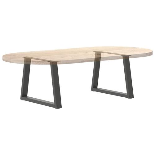 Spisebordsben V-formet 2 stk. 50x(42-43,3) cm stål antracitgrå