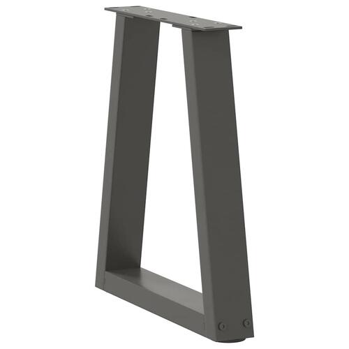 Spisebordsben V-formet 2 stk. 38x(42-43,3) cm stål antracitgrå
