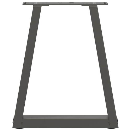 Spisebordsben V-formet 2 stk. 38x(42-43,3) cm stål antracitgrå