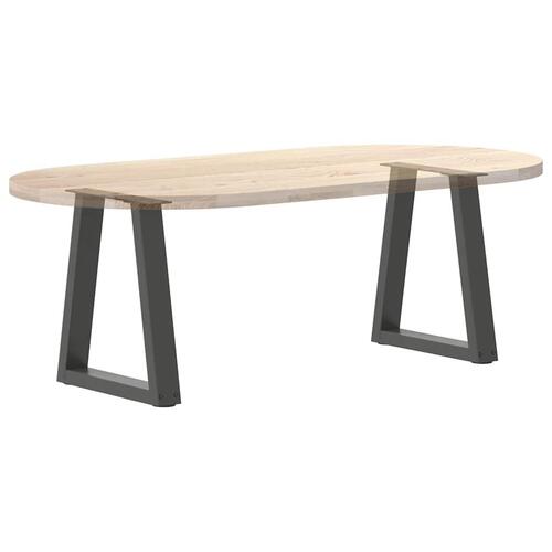Spisebordsben V-formet 2 stk. 38x(42-43,3) cm stål antracitgrå