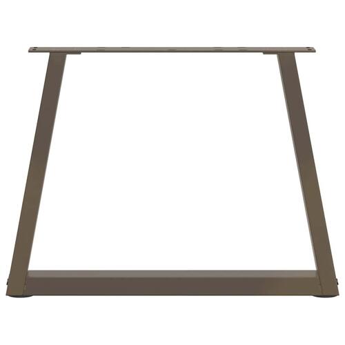 Spisebordsben V-formet 2 stk. naturstål 70x(42-43,3) cm stål