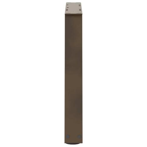 Spisebordsben V-formet 2 stk. naturstål 70x(42-43,3) cm stål