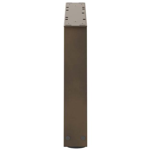 Spisebordsben V-form 2 stk naturstål 50x(30-31,3) cm stål
