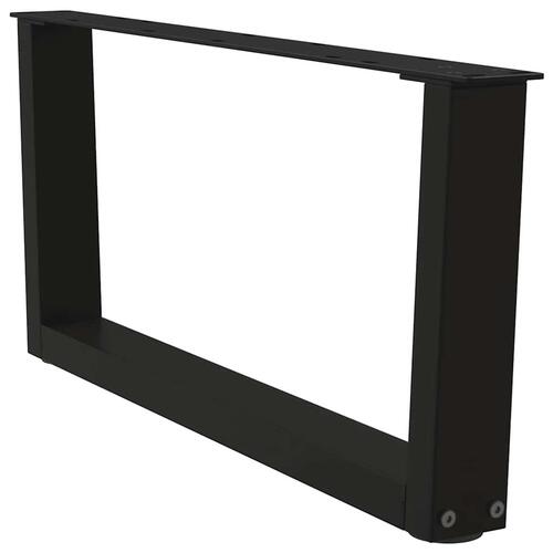 Spisebordsben V-form 2 stk 70x(30-31,3) cm stål sort