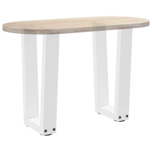 Spisebordsben V-formet 2 stk. 28x(42-43,3) cm stål hvid