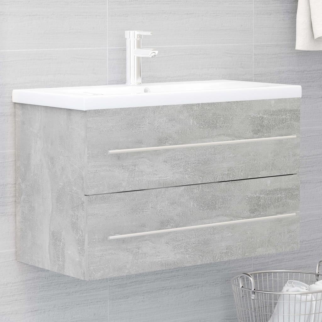 Vaskeskab 80x38,5x48 cm spånplade betongrå