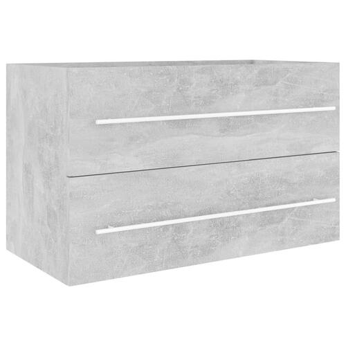 Vaskeskab 80x38,5x48 cm spånplade betongrå