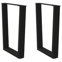 Spisebordsben V-formet 2 stk 60x(72-73,3) cm stål sort