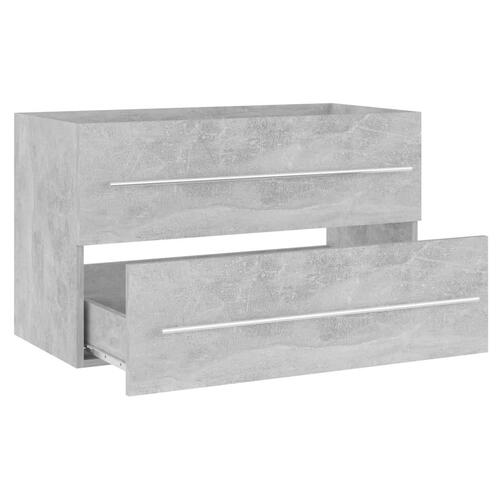 Vaskeskab 80x38,5x48 cm spånplade betongrå