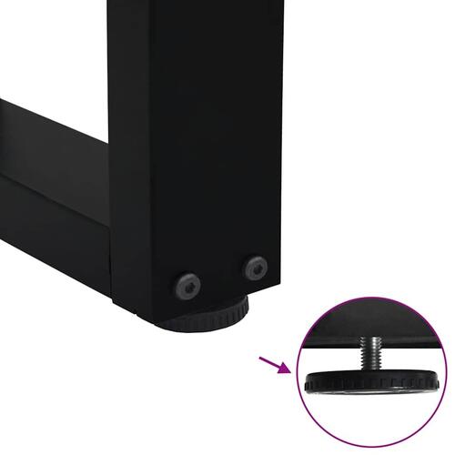 Spisebordsben V-formet 2 stk 60x(72-73,3) cm stål sort